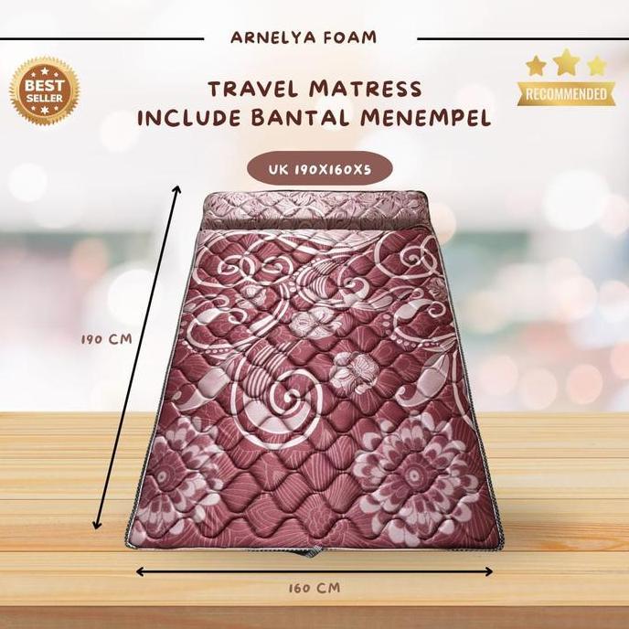 PROMO DISKON - Kasur busa Lipat kain springbed Ukuran 160x190 5cm - Furniture Praktis cowok Tidur Ca