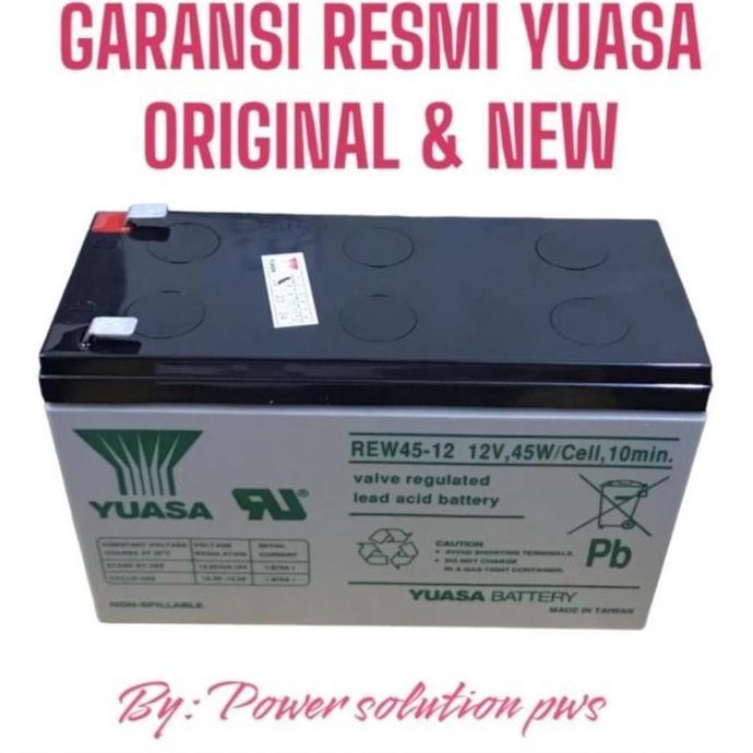 Baterai UPS 12V 9Ah Yuasa NP9-12 12volt 9 Ah Battery Batt aki accu Yuasa 9Ah 12volt REW45-12 REW 45-