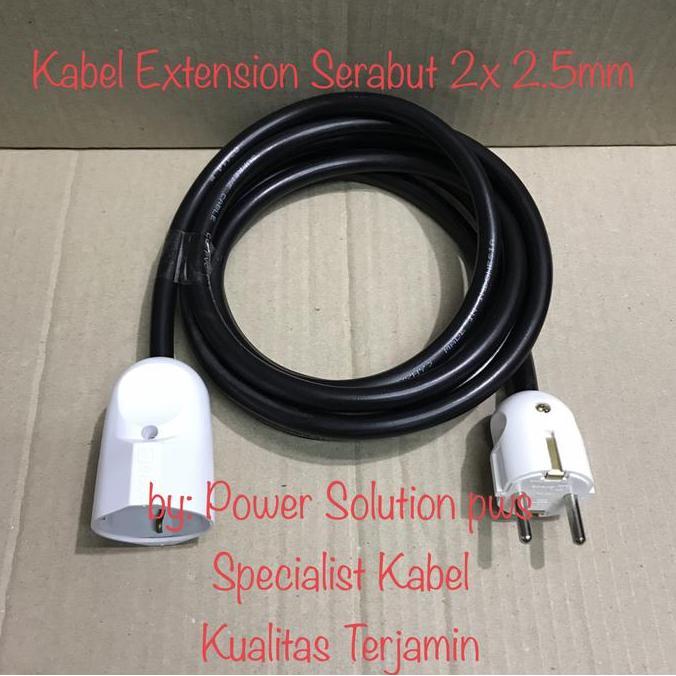 Kabel listrik Tambahan ( Extension ) 25 Meter 2x2.5mm KE25-NYYHY 2x2.5 Paling Murah