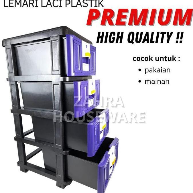Lemari Plastik Pakaian Baju Serbaguna Laci Susun Plastik Tabitha