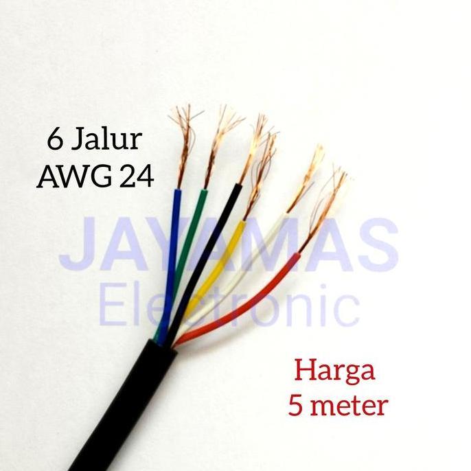 Promo Kabel 6 jalur AWG24 kabel awg 24 isi 6 + selongsong Diskon