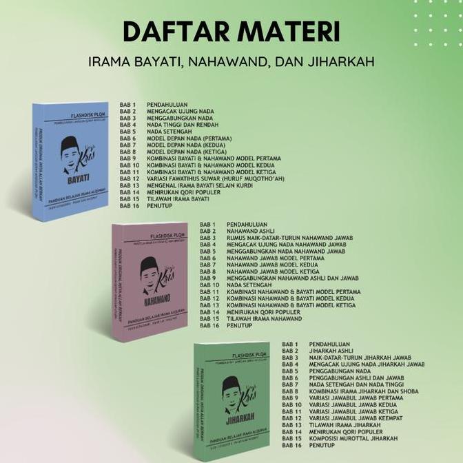 FLASHDISK PLQM USTADZKRIS COMBO 3 IN 1| 3 Irama dalam Satu Flashdisk