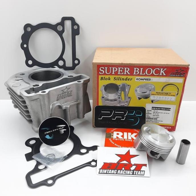 PAKET BORE UP BRT MIO J FINO FI XRIDE SOUL GT 115 BLOK PISTON BRT CAST IRON