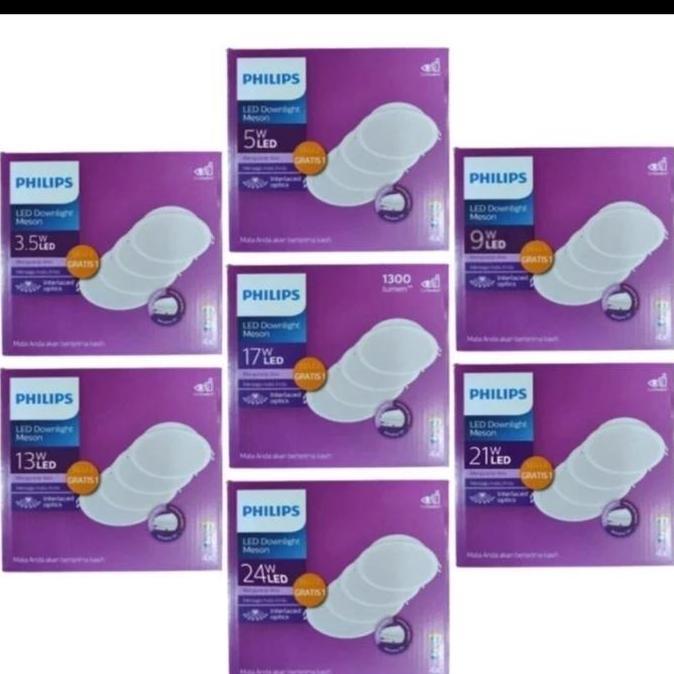 Downlight Led Panel Philip 3 W 5 W 9 W 13 W 17 W 21 W 24 W Meson Paket  Sale