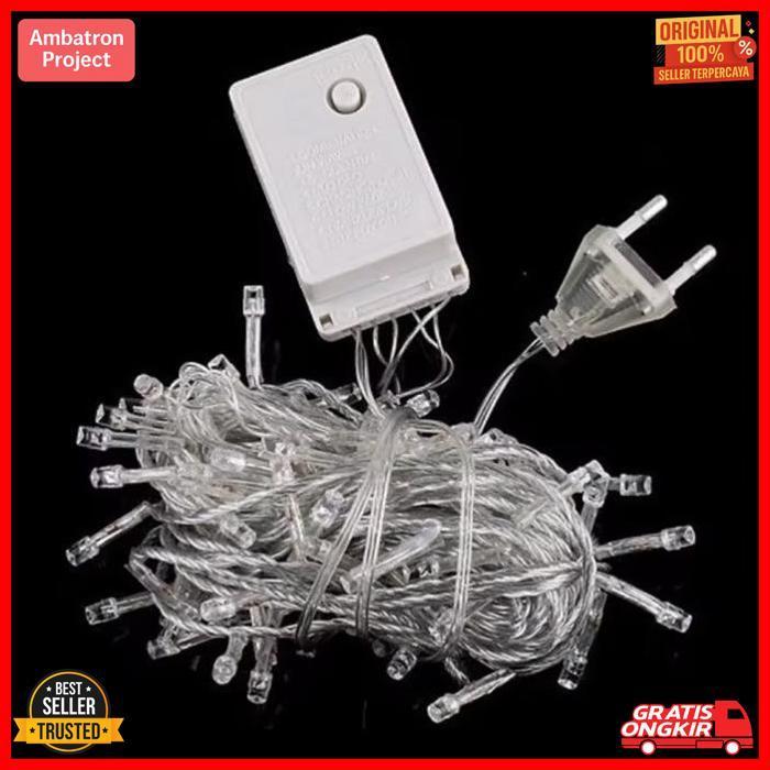 Diskon Yeraya Lampu Natal Led 100 Warm White Kabel Putih Transparan Kualitas Lampu Pohon Natal Panja