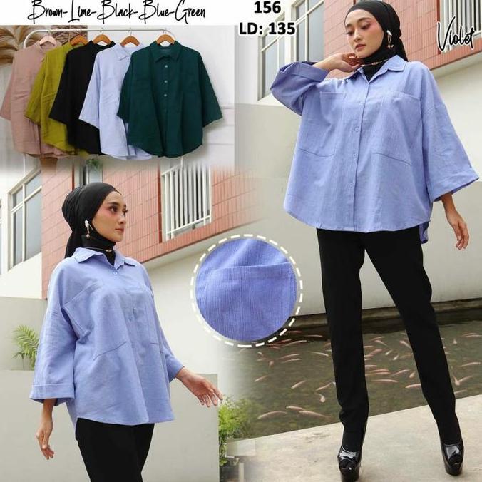 DF262 - KEMEJA CROP 156 LINEN PREMIUM /  KEMEJA CROP