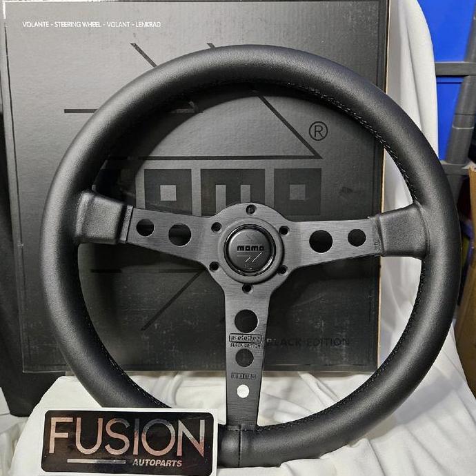 Stir Racing Momo Prototipo Black Edition Kulit 14 Inch Steer Stir Aftermarket Momo Prototipo Black E