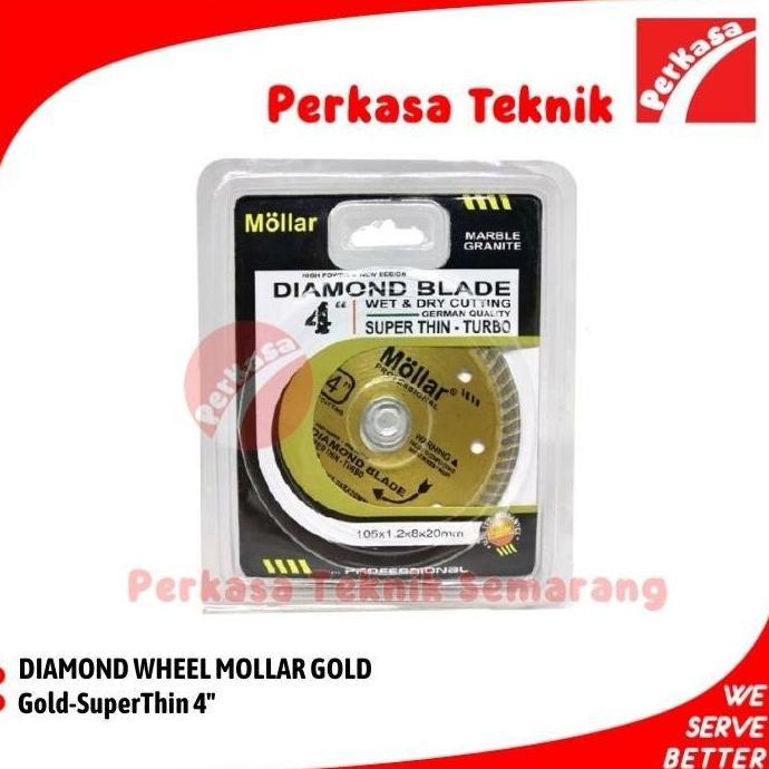 DIAMOND WHEEL MOLLAR GOLD MATA PISAU POTONG KERAMIK GRANIT 4"