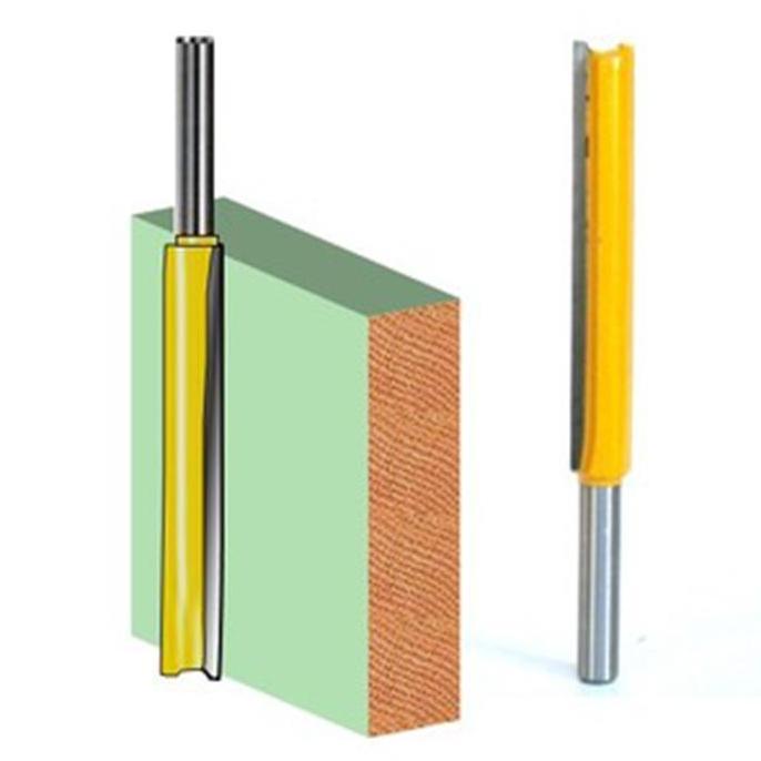 Mata Router Profil Straight Bit 2" Long Straight Router Bit Shank 1/4"