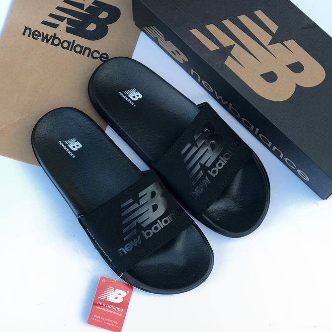 Sandal Selop Pria Nb Hitam Polos Like Sandal Selop Branded