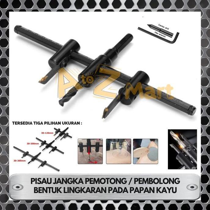 MATA BOR PISAU JANGKA ADJUSTABLE DRILL BITS CIRCLE HOLE SAW CUTTER PEMBOLONG PELUBANG PEMOTONG PAPAN