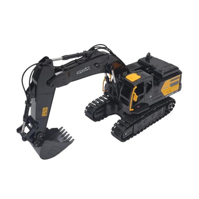 Toys Kingdom Top Gear Speedx Construction Excavator 11 Channel Remote Control 1:12 - Hitam Miniatur 