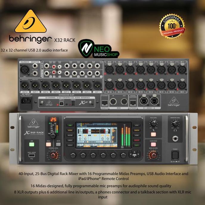 BEHRINGER X32 RACK DIGITAL RACK MIXER ORIGINAL DAN TERPERCAYA