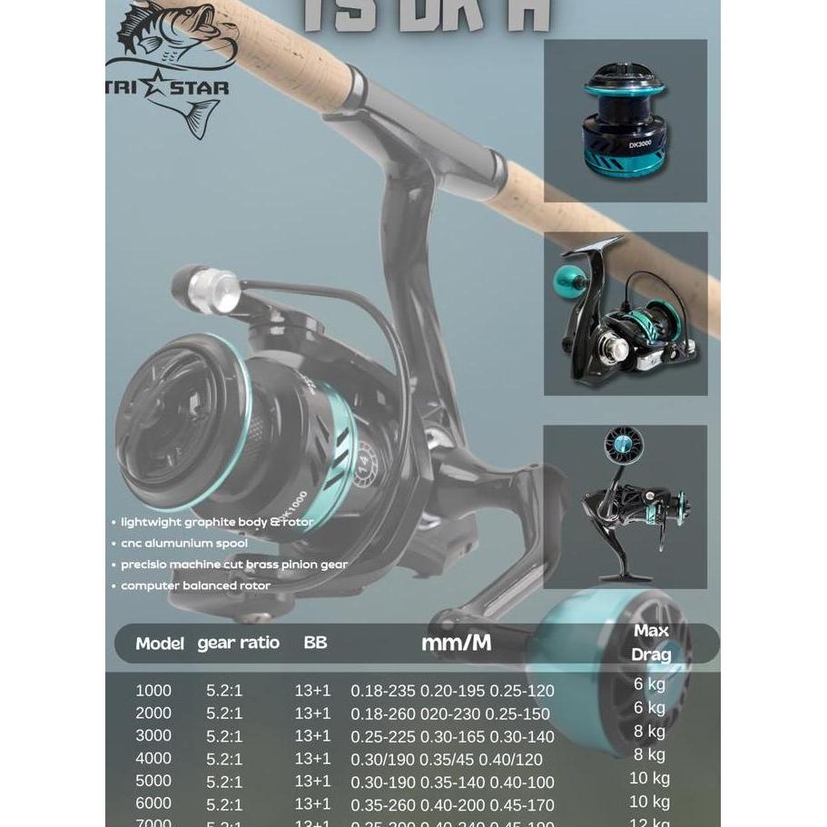 REEL DK H 1000 2000 3000 4000 5000 6000 7000 REEL PANCING MURAH BERKUALITAS