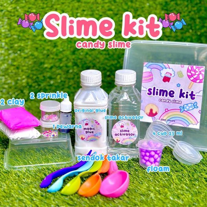 SLIME KIT CANDY SLIME FREE CLAY DAN SPRINKLES || SLIME KIT SLIME || SLIME KIT BAGUS || SLIME KIT MUR