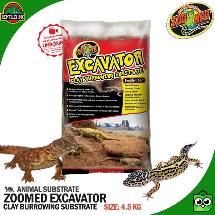 TERMURAH - Zoomed Excavator Clay Alas Kandang Reptil BD Uromastyx Gecko Sand Boa