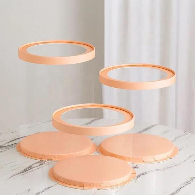 Kotak Transparan Bulat Cake Box Mika Gift Box Mika Atap Transparan
