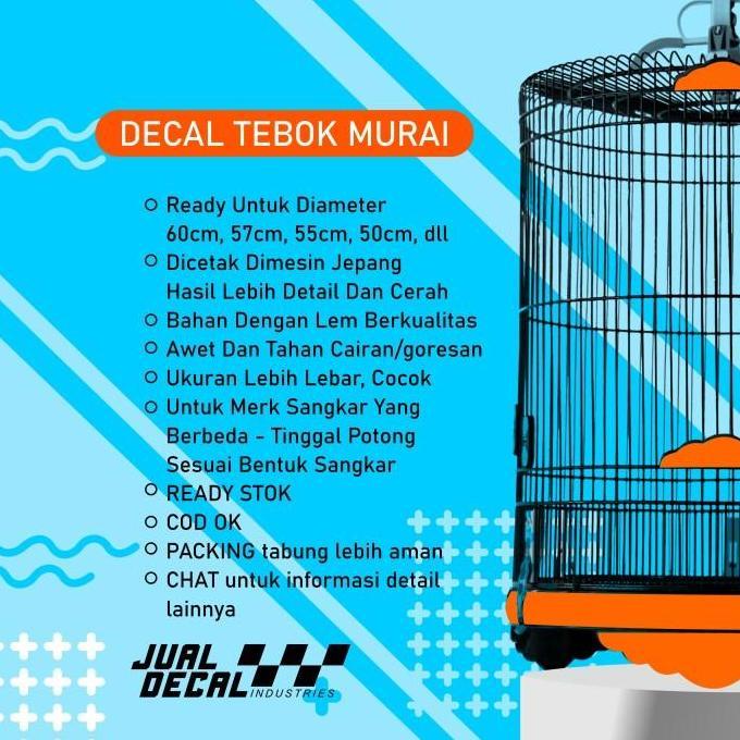 Stiker Sangkar Murai DRAGON Decal Tebok Burung No 1 No 2 No 3