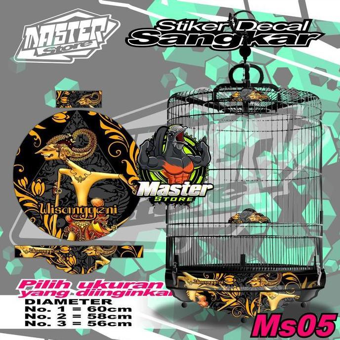 Stiker Decal Sangkar Bulat Murai WISANGGENIHigh Quality BISA REQUEST