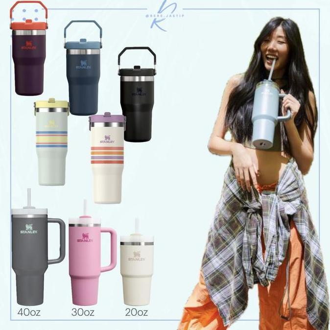 [ORI NEW] Stanley Quencher 2.0, Flip Straw Tumbler, Varsity Ice Flow Tumbler
