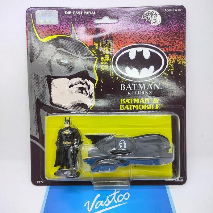 ERTL DC Comics Batman Returns 1992 Batman Figure & Batmobile Diecast Car
