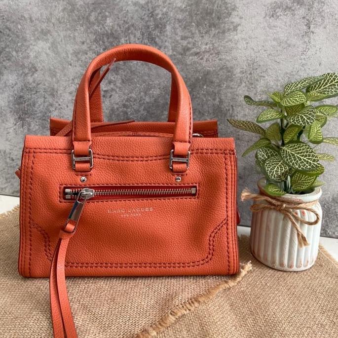 Tas Wanita Branded Marc Jacobs MJ Mini Cruiser Satchel Orange 100% Original