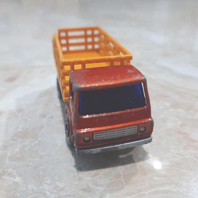 Matchbox Cattle Truck Lesney England antik 1976 Rare Murah Orange Ok