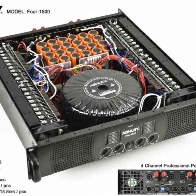 POWER AMPLIFIER ASHLEY FOUR 1500 ORIGINAL 4 x 2100watt 4ch Power Class H Mixer
