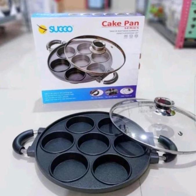 Cetakan telur martabak mini / cake pan teflon suggo 7 lubang