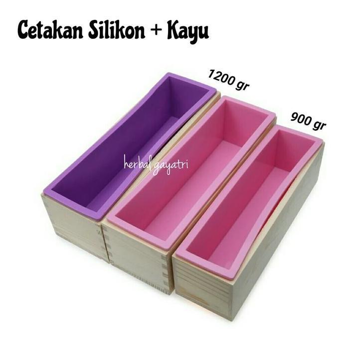 Cetakan Sabun Silikon + Kayu