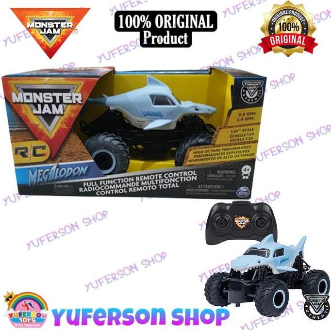Monster Jam Official Megalodon Remote Control Monster Truck 1:24