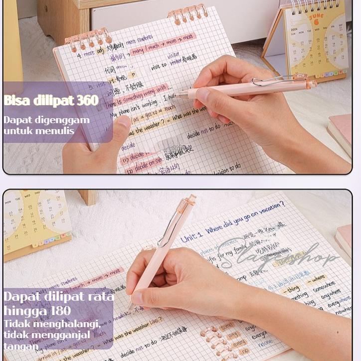 Binder B5 Aesthetic 360 Derajat Buku Notebook dengan Fitur Tulis Sekolah