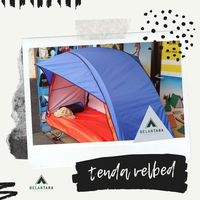 Tenda Velbed Orange Polos Taslan Bening Tendanya Saja Tent 1 Person Hujan Camping Outdoor Kualitas T