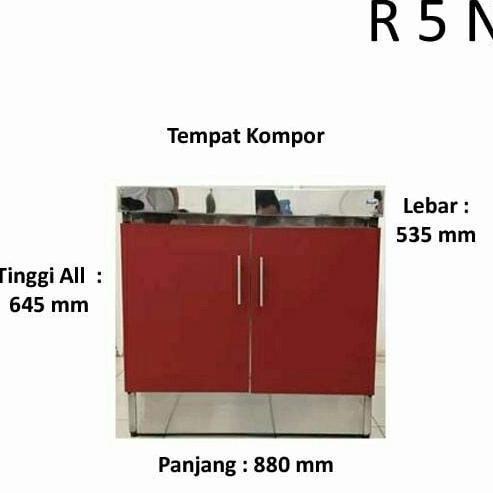 Promo royal kitchen set stainless lemari dapur 2 pintu bawah meja kompor rak Diskon