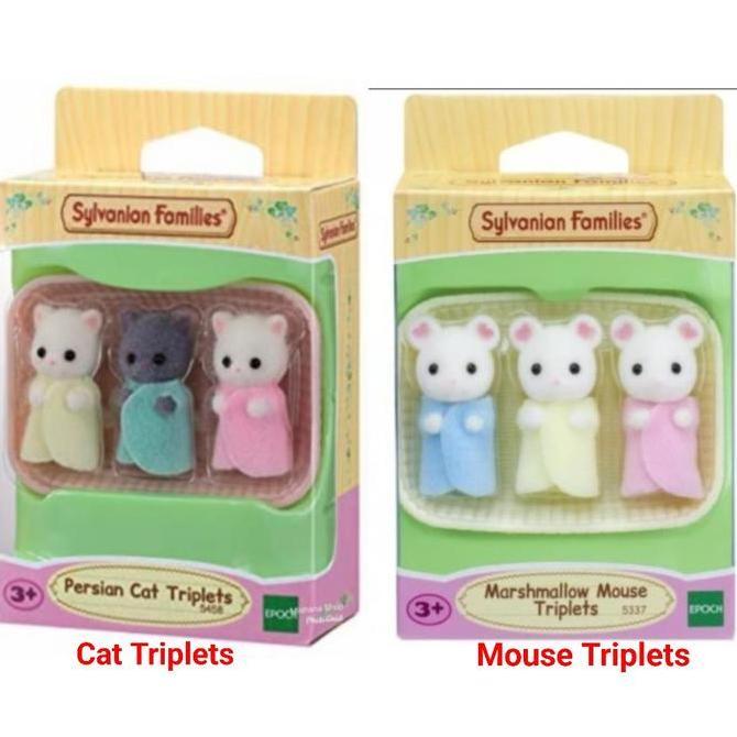 Boneka Sylvanian Families Persian Cat Kucing Triplets 3 Figure 5458