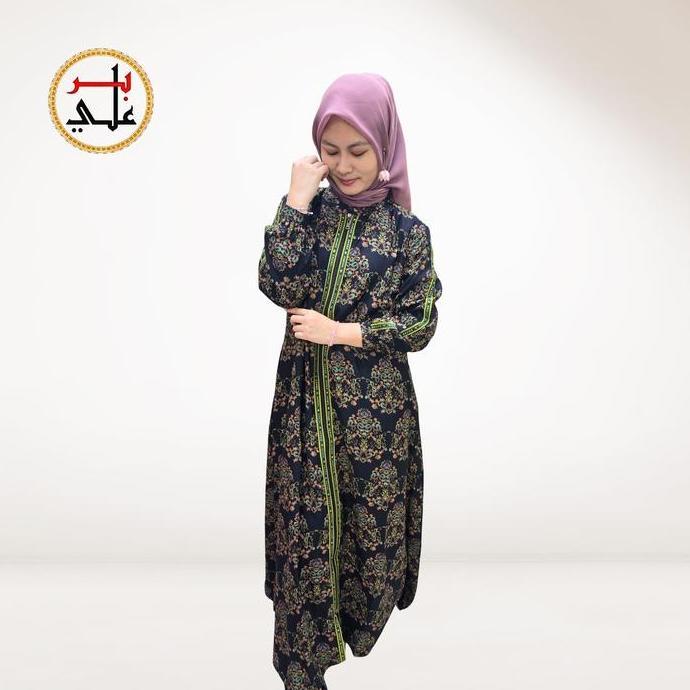 BIIR ALI Collection Abaya Khas Saudi Printing Motif Patern Busui Friendly Reseleting Full Bisa Outer
