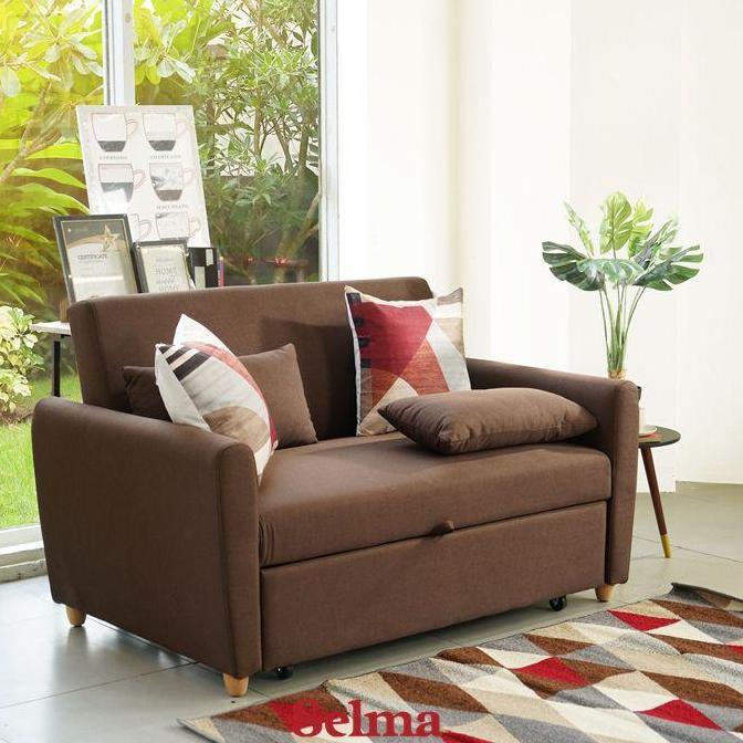 Promo SELMA LAGUNA SOFA BED FABRIC - COKELAT Diskon