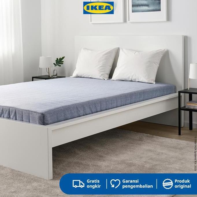 Promo IKEA VADSO Kasur Pegas Extra Firm Biru Muda 90x200 cm Furniture Diskon