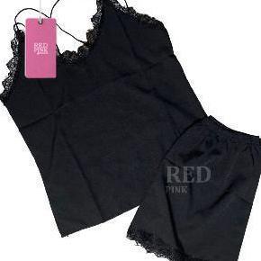 Promo [ RedPink ] Set Baju Tidur Wanita Dewasa Homewear Seksi With Desain Atasan Tanktop Singlet No 