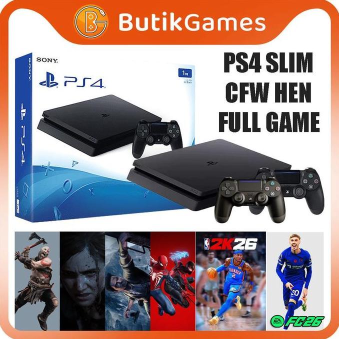 PS4 SLIM HEN SONY PLAYSTATION 4 SLIM HEN CFW 500GB 1TB FULL GAME ORIGINAL DAN TERPERCAYA