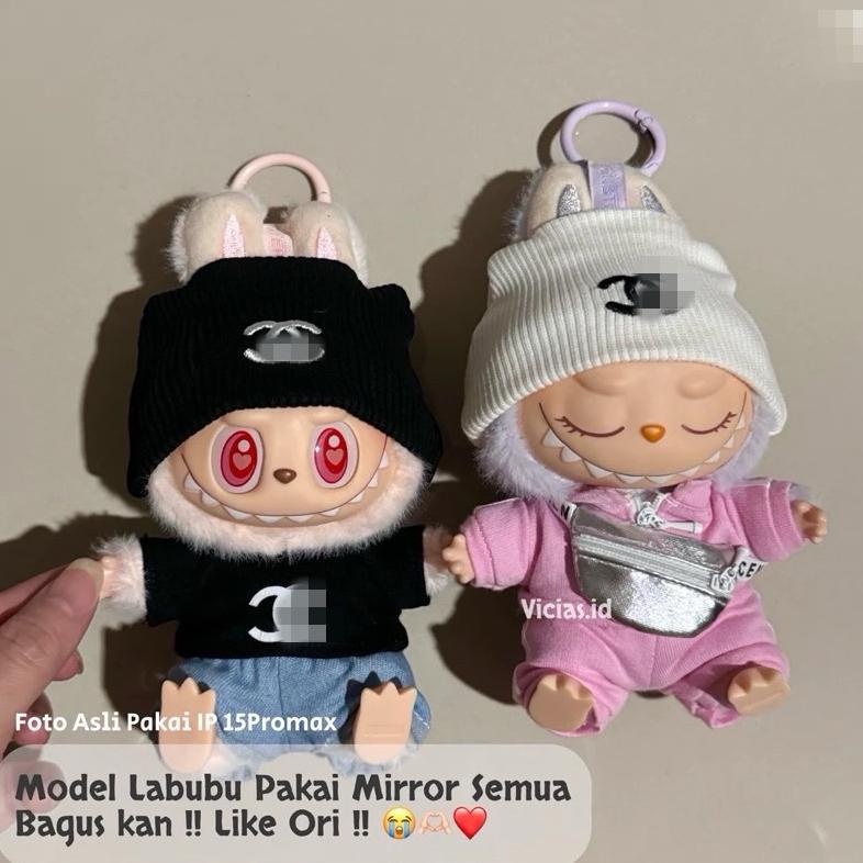 READY  Baju Pakaian LABUBU V1 V2 Branded Chanel LV Lucu Kacamata Tas Boneka