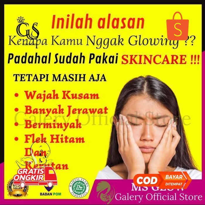 Of14 MS GLOW ORIGINAL PAKET WHITENING KRIM CREAM PAGI PERAWATAN PEMUTIH WAJAH REMAJA WANITA SKINCARE