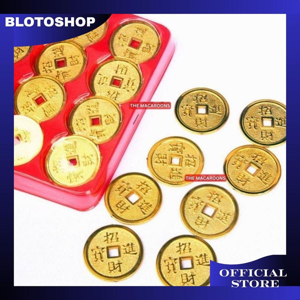 Dekorasi Hampers Imlek Koin Emas/ Hiasan Imlek Uang Gold Sincia Fu Uang Emas Logam Emas Tm Ori
