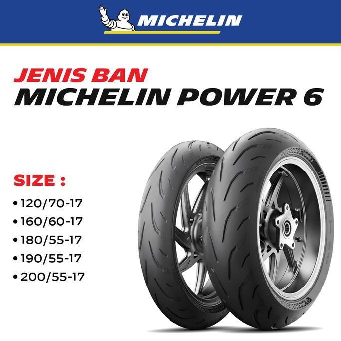Promo Ban Motor Michelin Power 6 Ring 17 120/70 180/55 200/55 17 COD