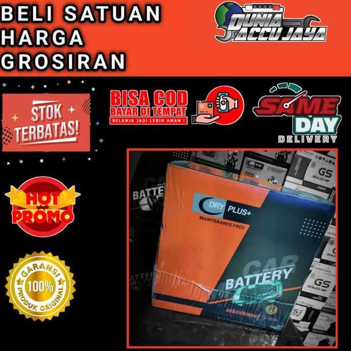 Promo aki kering mobil ORIGINAL bergaransi DRYPLUS+ MF NS60 ( 46B24R ) 12v 45ah NX110-S6 untuk Avanz