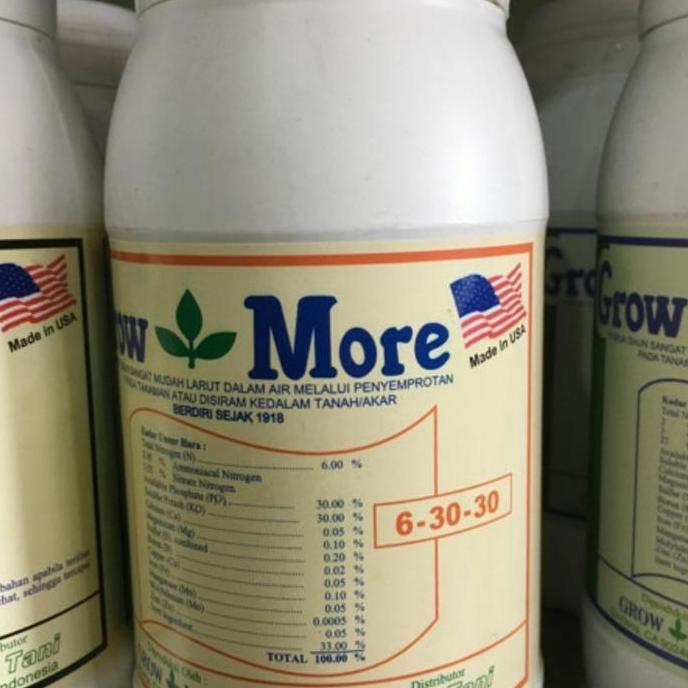 Promo PUPUK KHUSUS BERBUAH DAN BERBUNGA, GROWMORE 6 30 30, ASLI ORIGINAL P COD