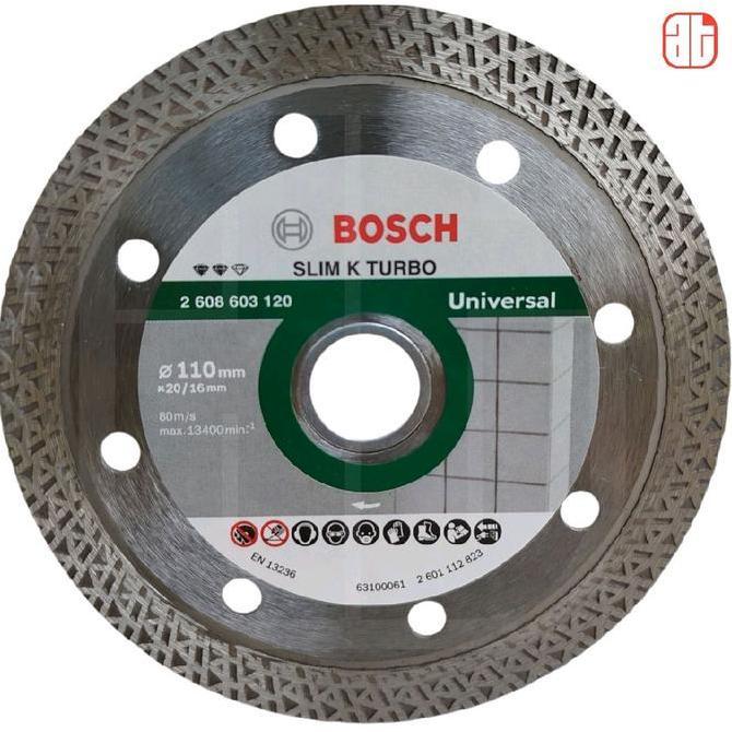 Mata Pisau Potong Granit Bosch 110mm Slim K Turbo Diamond Blade Alat Potong Batu Marmer Keramik Cutt
