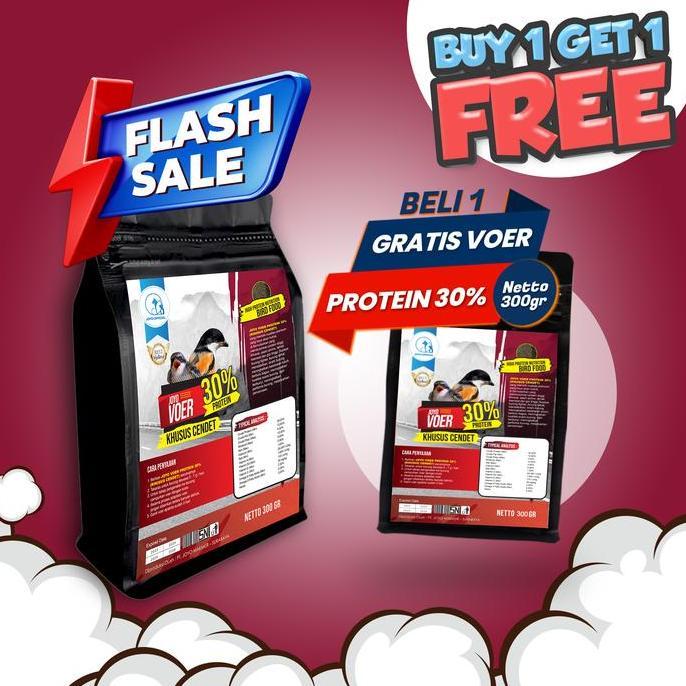 PROMO - BELI 1 GRATIS 1 MAKANAN BURUNG CENDET | VOER BURUNG CENDET | VOER HARIAN | VOER NUTRISI KOMP