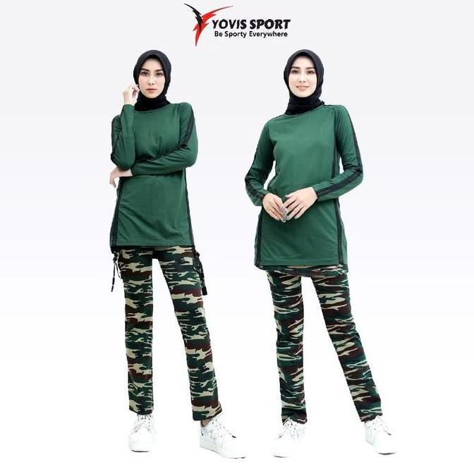 TERMURAH - Celana Senam Cargo Loreng & Celana Senam Rok Army Wanita/ celana senam loreng / celana ol