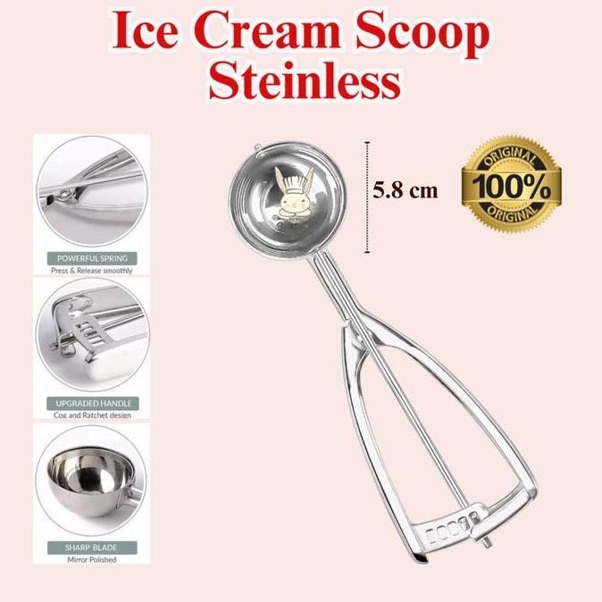 PROMO - Ice Cream Scoop INOX Diameter 4,3 / 5 / 5,8 Cm - Scoop Ice Cream